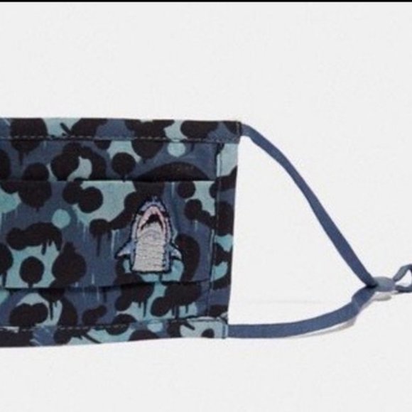 COPY - NWT Coach Mask Blue Shark Wild Beast Print - Picture 3 of 5